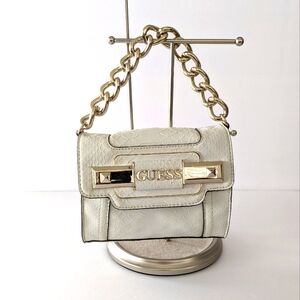 GUESS Vintage Snakeskin Mini Bag With Thick Heavy Chain